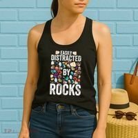 Geology Easily Distracted By Rocks For Geologist Women's Tank Top thumb 2