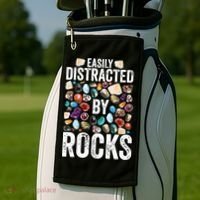 Geology Easily Distracted By Rocks For Geologist Golf Towel thumb 2