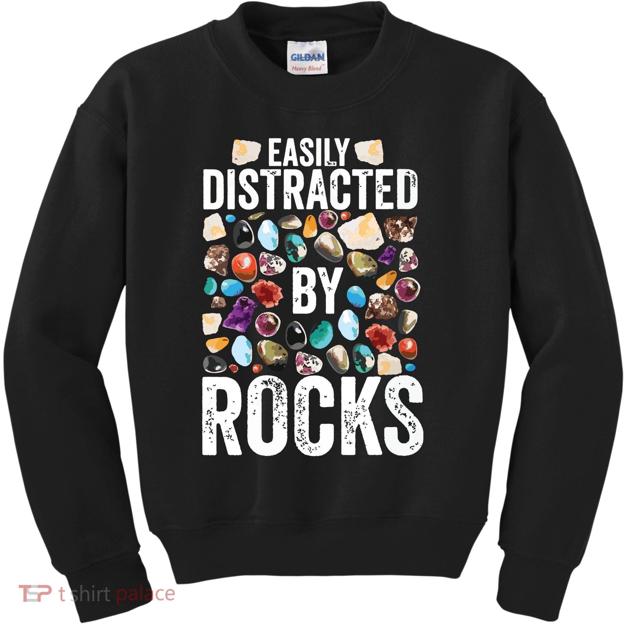 Geology Easily Distracted By Rocks For Geologist Kids Sweatshirt