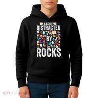 Geology Easily Distracted By Rocks For Geologist Kids Hoodie thumb 4