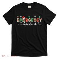 Groovy Emergency Department Christmas Santa Er Crew Nurse T-Shirt thumb 0