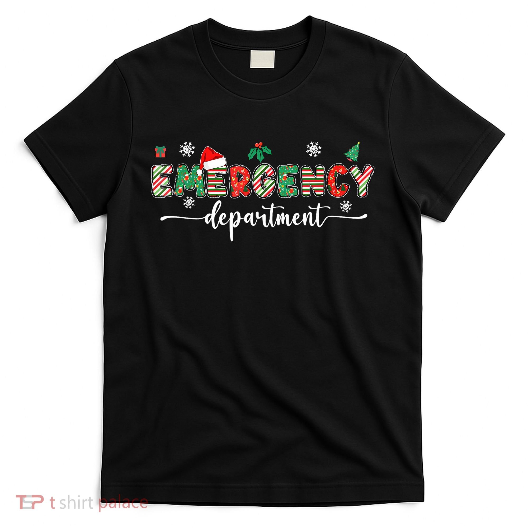 Groovy Emergency Department Christmas Santa Er Crew Nurse T-Shirt