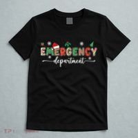 Groovy Emergency Department Christmas Santa Er Crew Nurse T-Shirt thumb 5