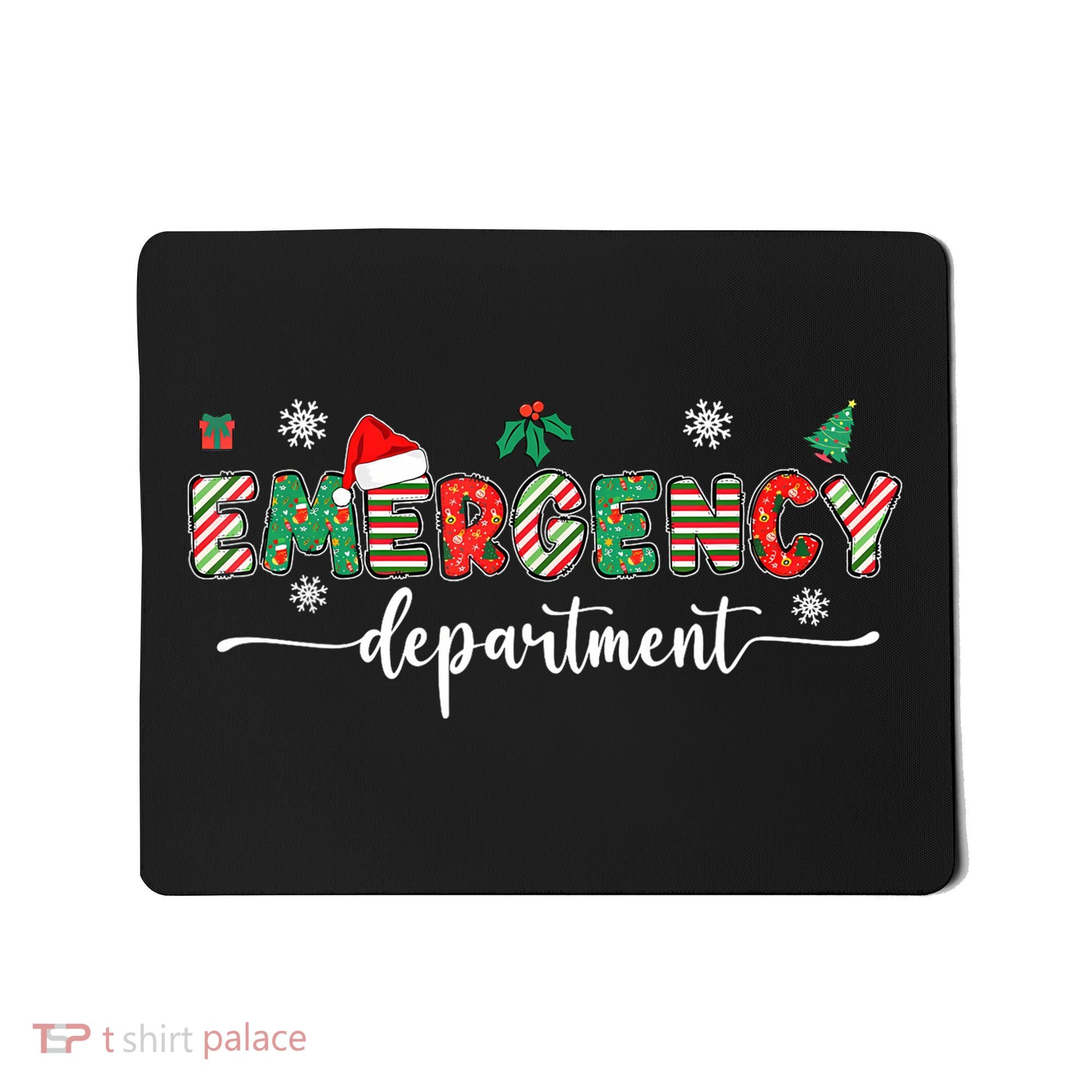 Groovy Emergency Department Christmas Santa Er Crew Nurse Mousepad