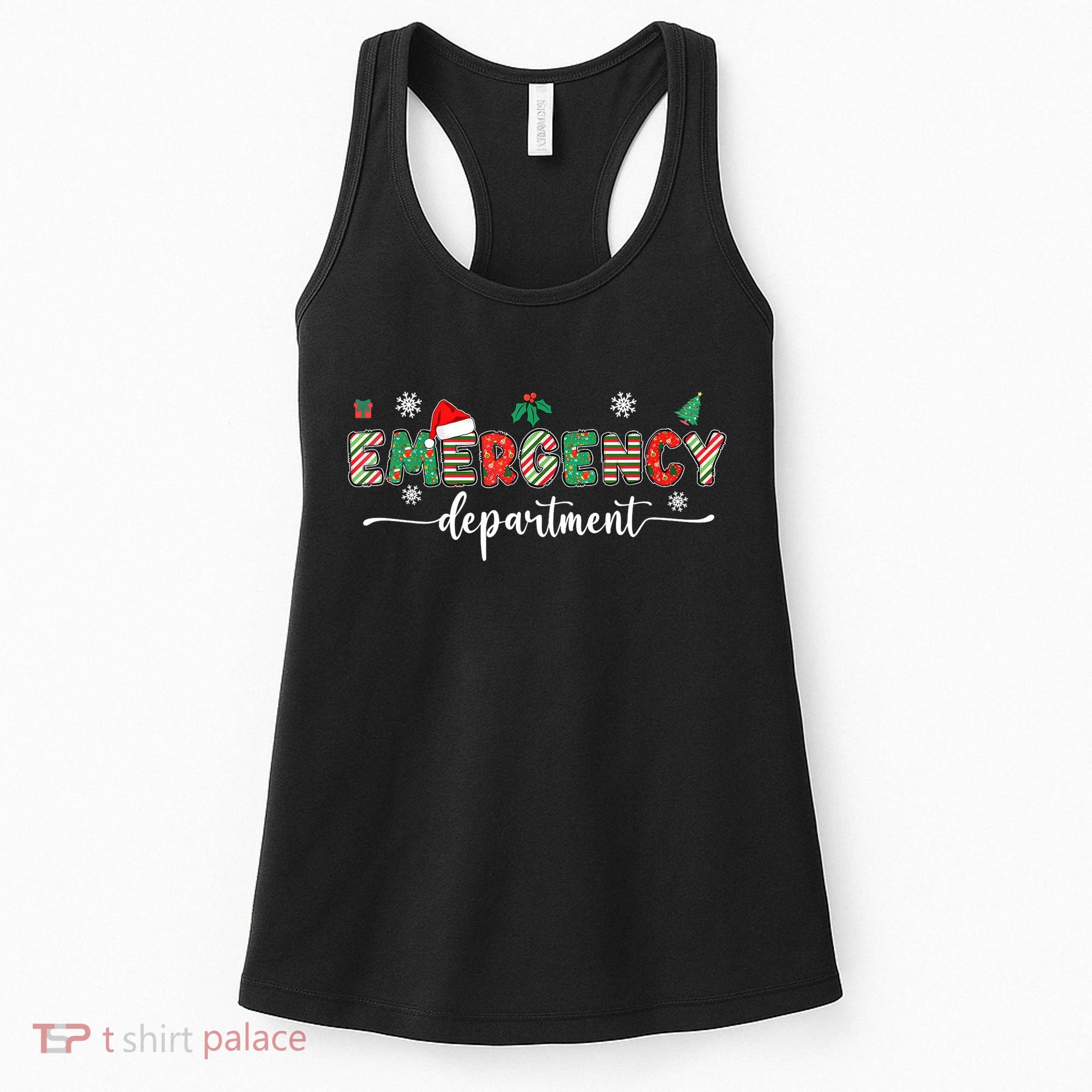 Groovy Emergency Department Christmas Santa Er Crew Nurse Women's Tank Top