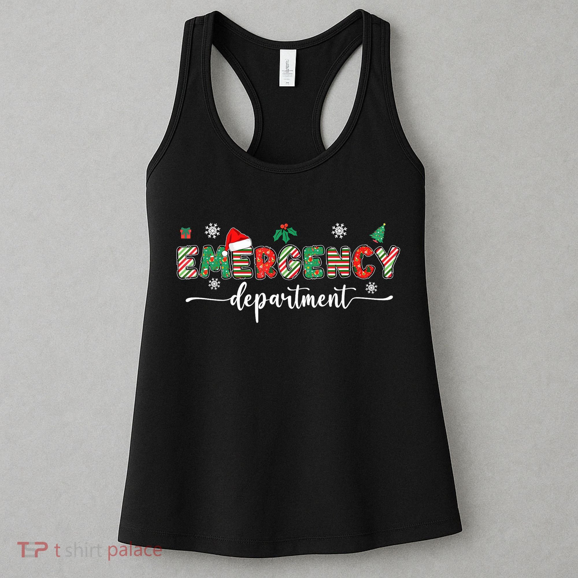 Groovy Emergency Department Christmas Santa Er Crew Nurse Women's Tank Top