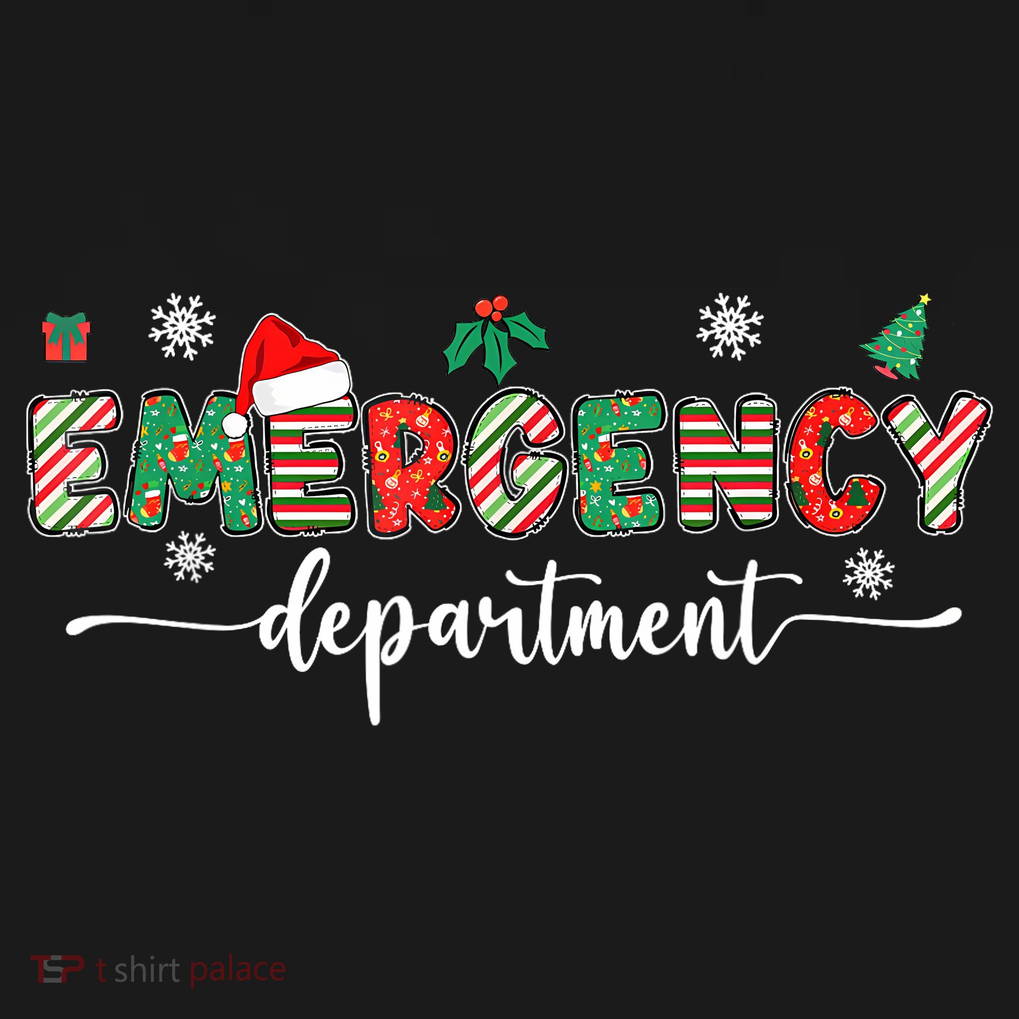 Groovy Emergency Department Christmas Santa Er Crew Nurse Women's Tank Top