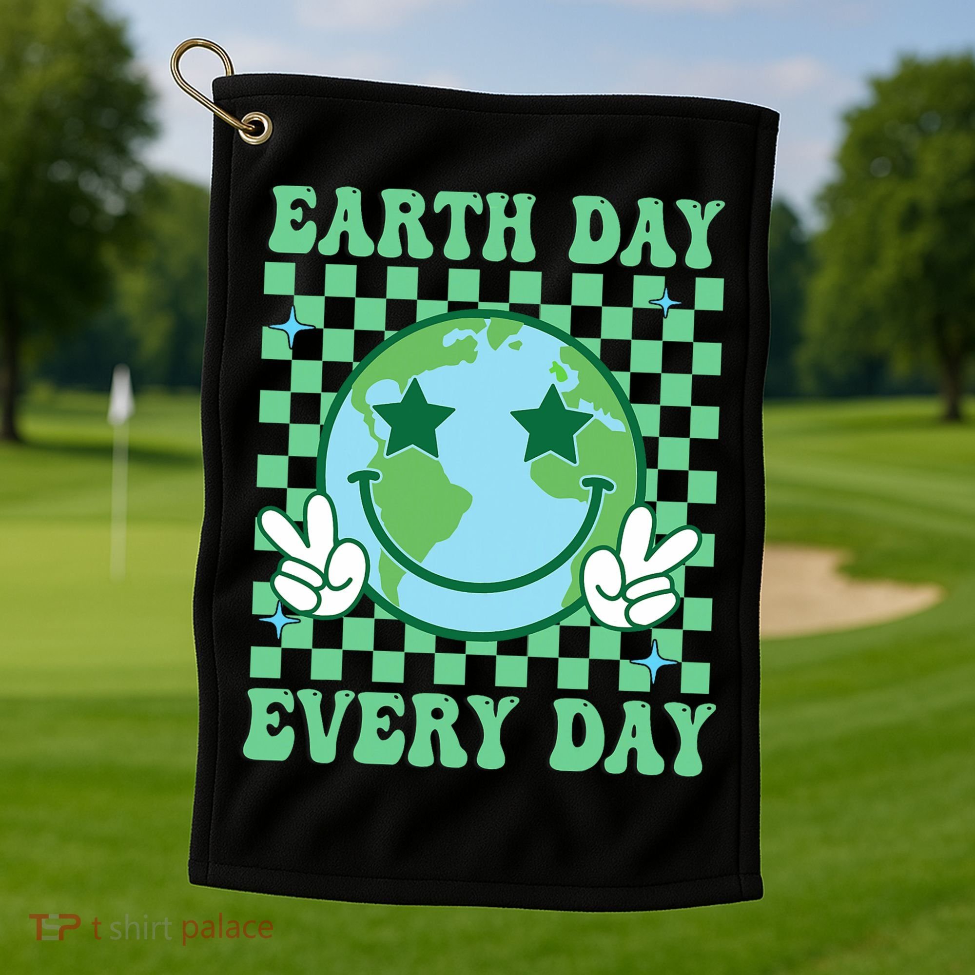 Groovy Earth Day Everyday Earth Day Women Golf Towel