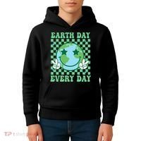 Groovy Earth Day Everyday Earth Day Women Kids Hoodie thumb 4