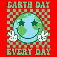 Groovy Earth Day Everyday Earth Day Women Santa Hat thumb 1