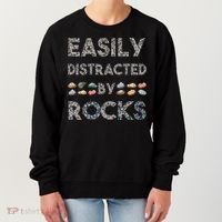 Geology Easily Distracted By Rocks Collector Geologist Hound Women's Sweatshirt thumb 0