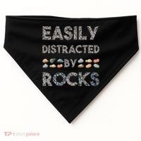 Geology Easily Distracted By Rocks Collector Geologist Hound USA-Made Doggie Bandana thumb 0