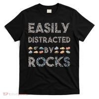 Geology Easily Distracted By Rocks Collector Geologist Hound T-Shirt thumb 0
