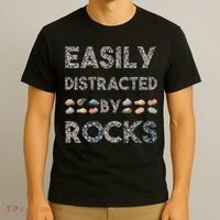 Geology Easily Distracted By Rocks Collector Geologist Hound T-Shirt thumb 3