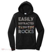 Geology Easily Distracted By Rocks Collector Geologist Hound Women's Hoodie thumb 0