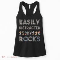 Geology Easily Distracted By Rocks Collector Geologist Hound Women's Tank Top thumb 0