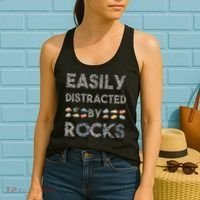 Geology Easily Distracted By Rocks Collector Geologist Hound Women's Tank Top thumb 2