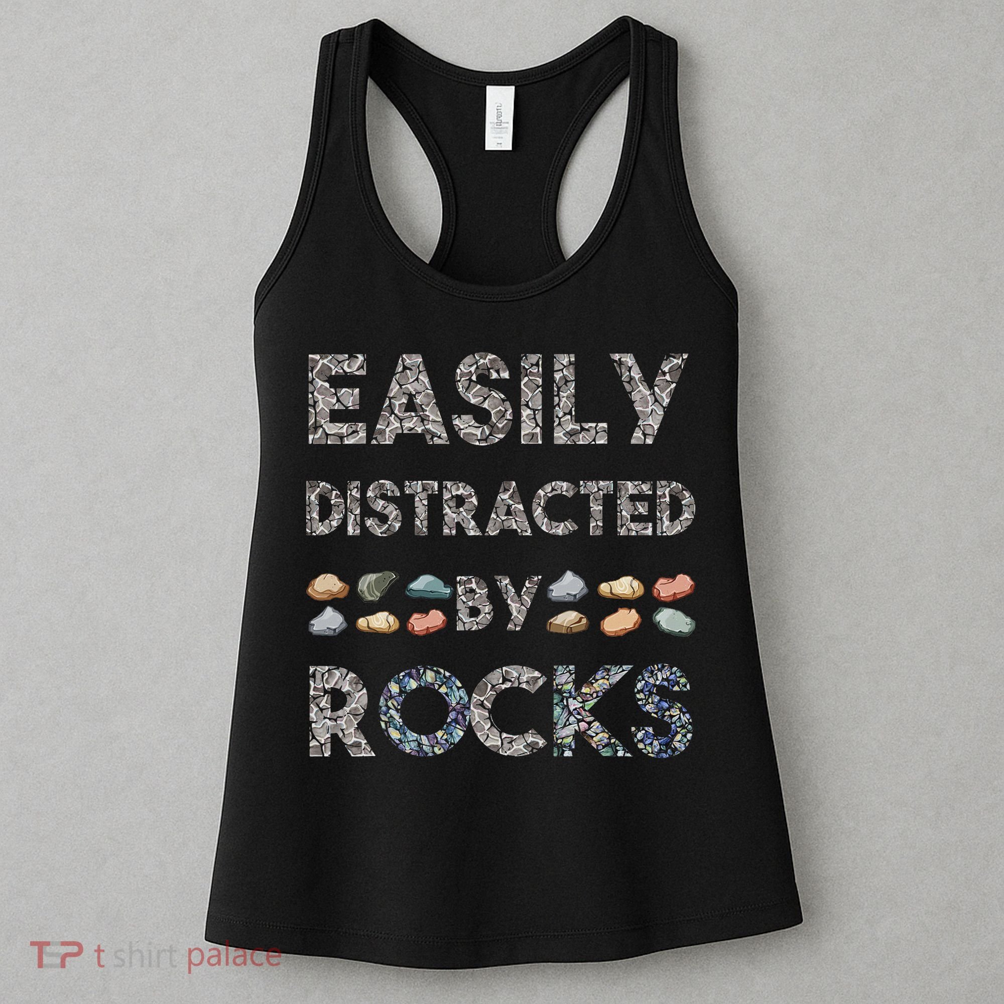 Geology Easily Distracted By Rocks Collector Geologist Hound Women's Tank Top