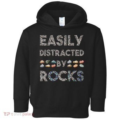 Geology Easily Distracted By Rocks Collector Geologist Hound Toddler Hoodie