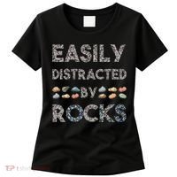Geology Easily Distracted By Rocks Collector Geologist Hound Women's T-Shirt thumb 0