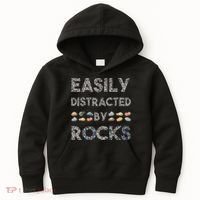 Geology Easily Distracted By Rocks Collector Geologist Hound Kids Hoodie thumb 0
