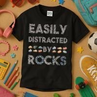 Geology Easily Distracted By Rocks Collector Geologist Hound Kids T-Shirt thumb 3