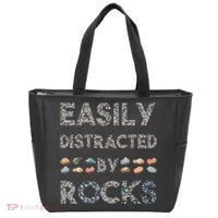Geology Easily Distracted By Rocks Collector Geologist Hound Tote Bag thumb 0