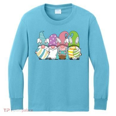 Gnome Easter Egg Hunt Kids Long Sleeve Shirt