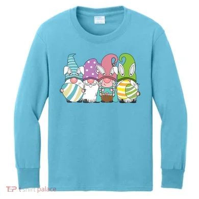 Gnome Easter Egg Hunt Kids Long Sleeve Shirt
