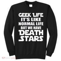 Geek Life Is Normal But We Have Death Stars Sweatshirt thumb 0