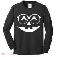 Geeky Pumpkin Jack O Lantern Kids Long Sleeve Shirt thumb 0