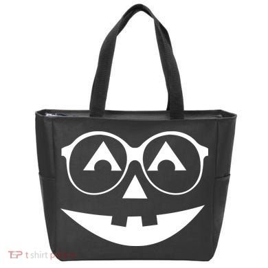 Geeky Pumpkin Jack O Lantern Tote Bag