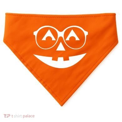 Geeky Pumpkin Jack O Lantern USA-Made Doggie Bandana