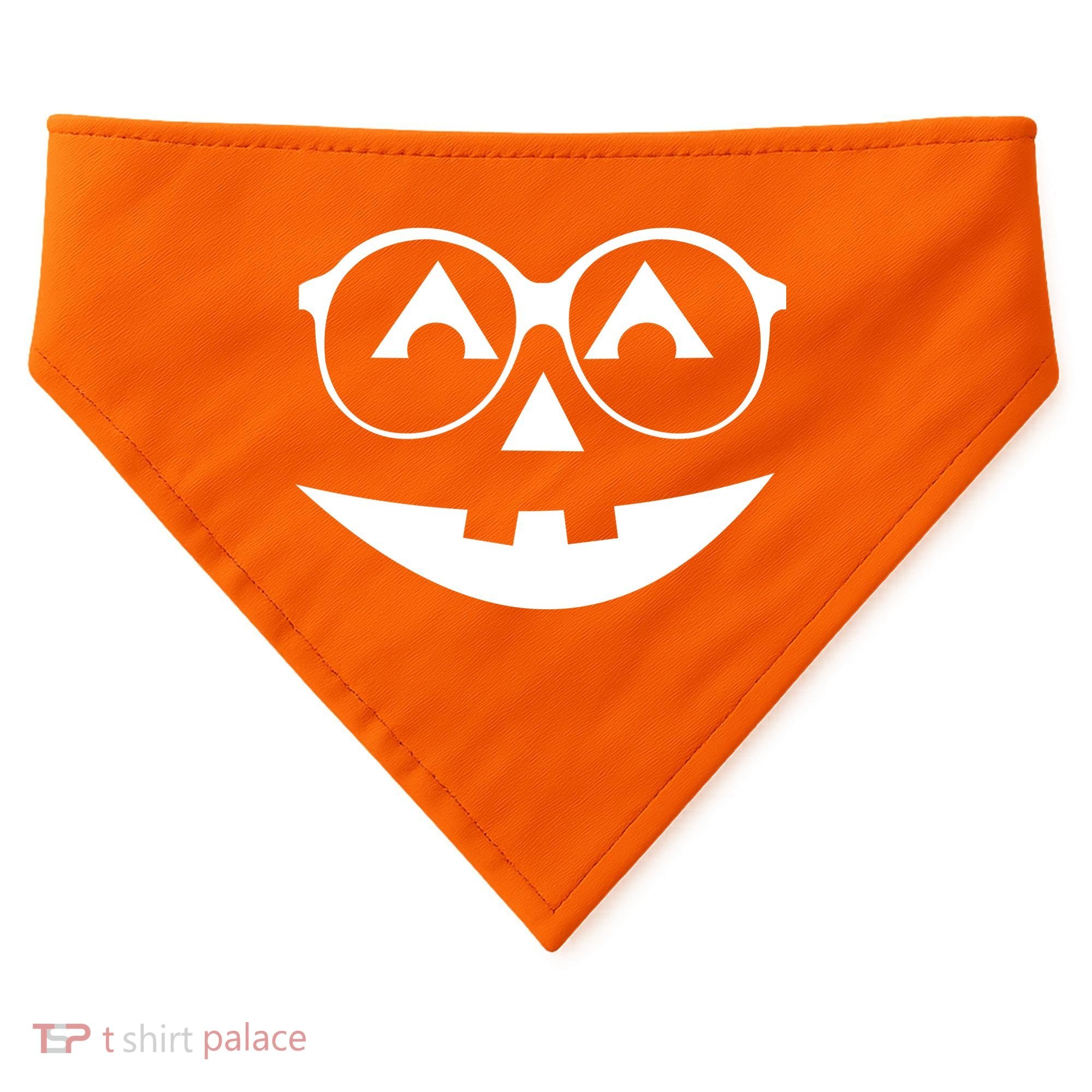 Geeky Pumpkin Jack O Lantern USA-Made Doggie Bandana