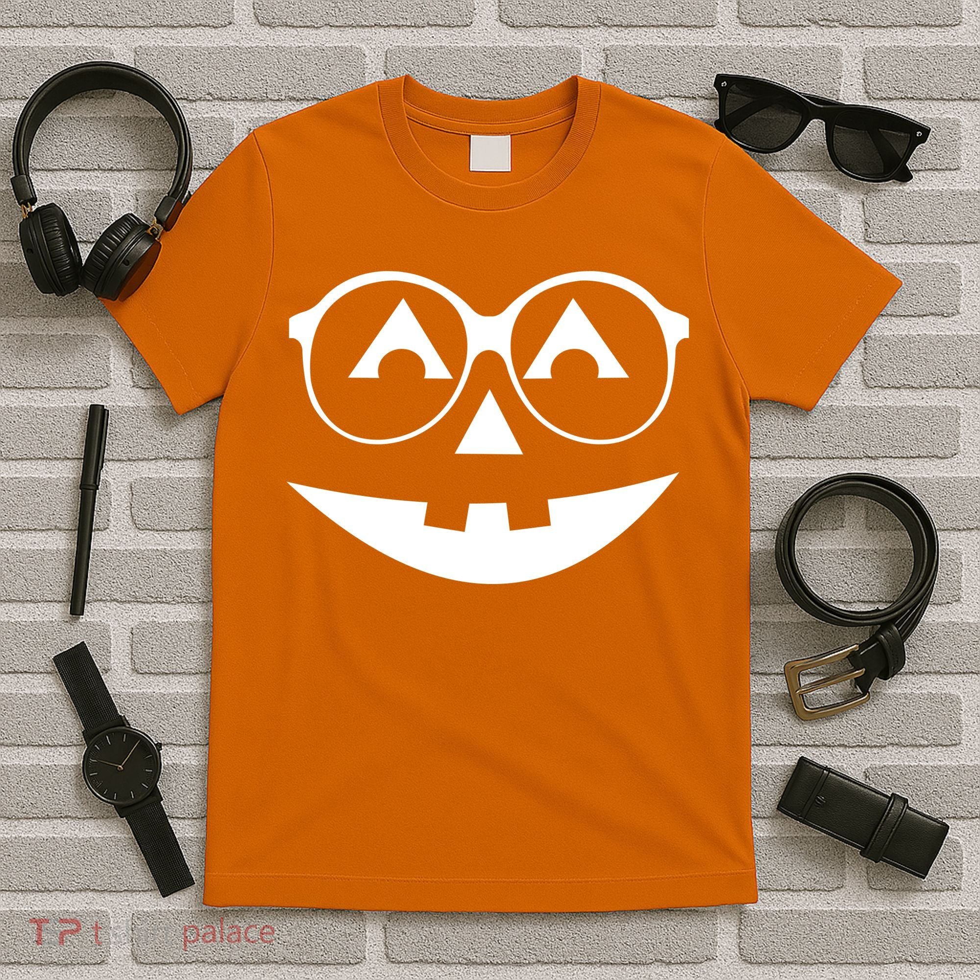Geeky Pumpkin Jack O Lantern T-Shirt