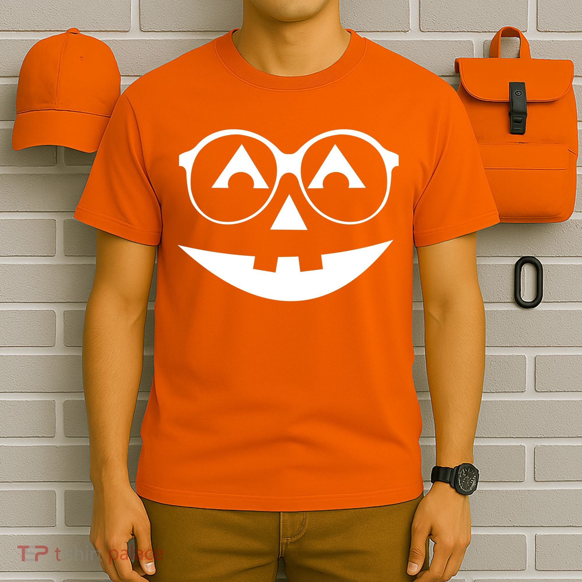 Geeky Pumpkin Jack O Lantern T-Shirt