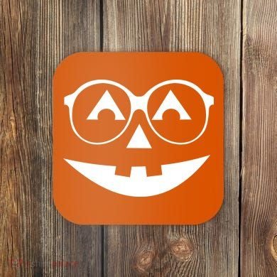 Geeky Pumpkin Jack O Lantern Coaster