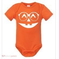Geeky Pumpkin Jack O Lantern Baby Bodysuit thumb 0