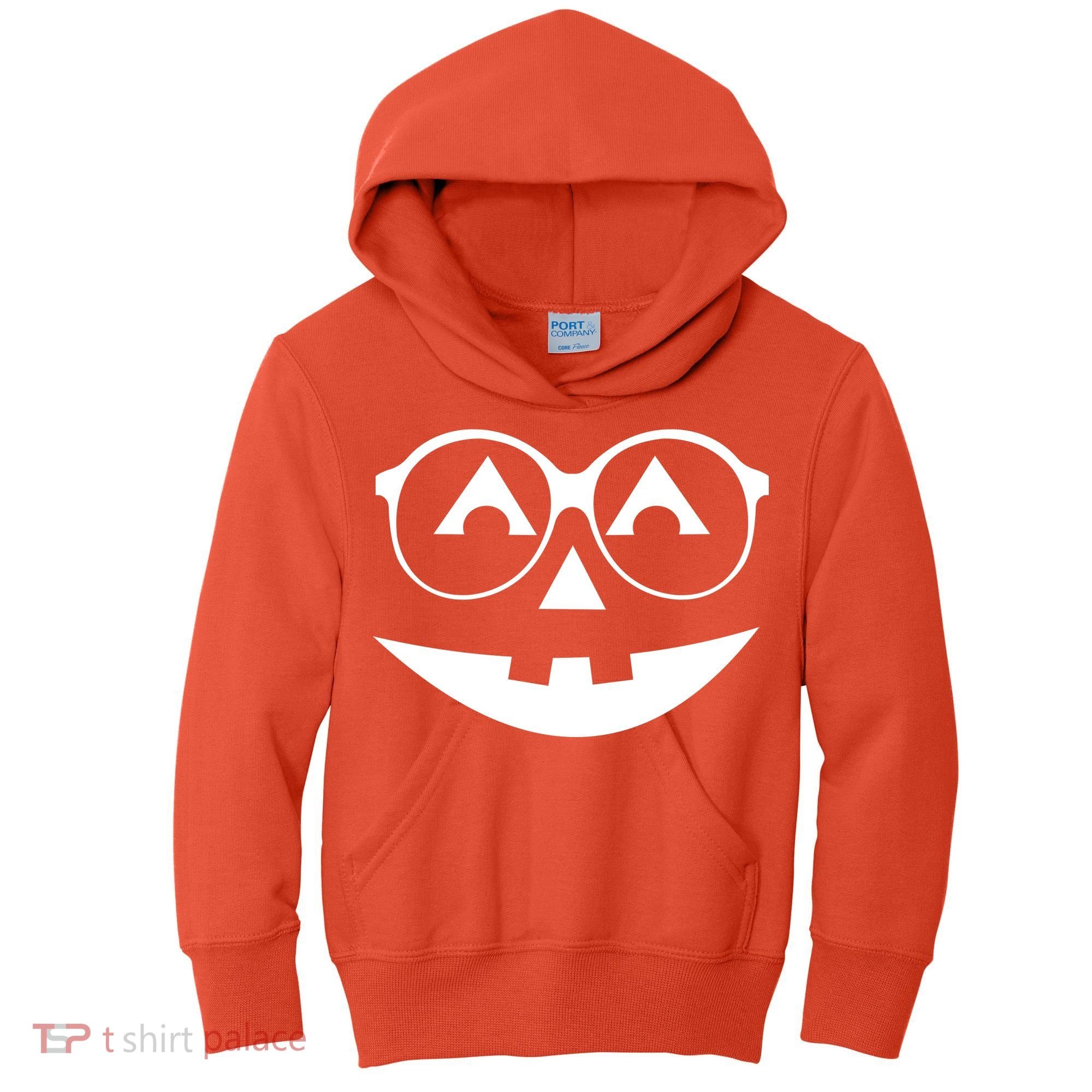 Geeky Pumpkin Jack O Lantern Kids Hoodie