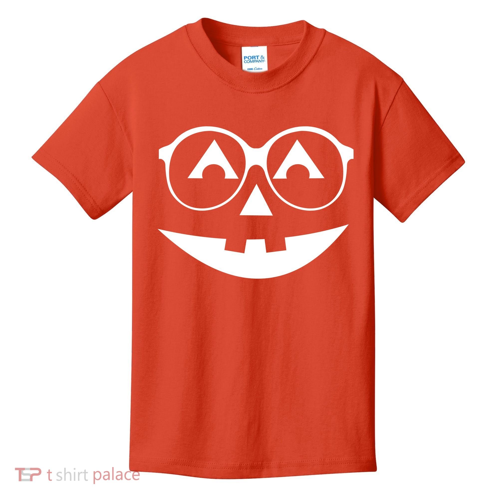 Geeky Pumpkin Jack O Lantern Kids T-Shirt