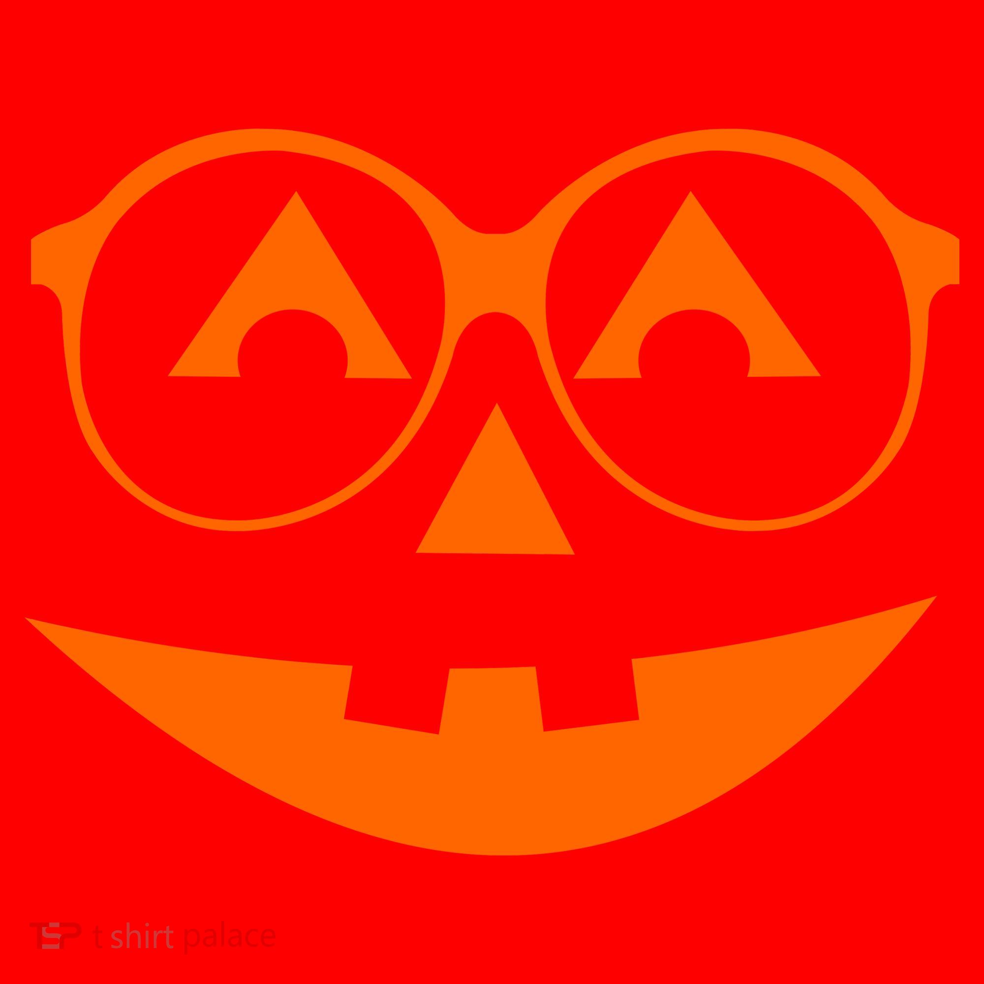 Geeky Pumpkin Jack O Lantern Santa Hat