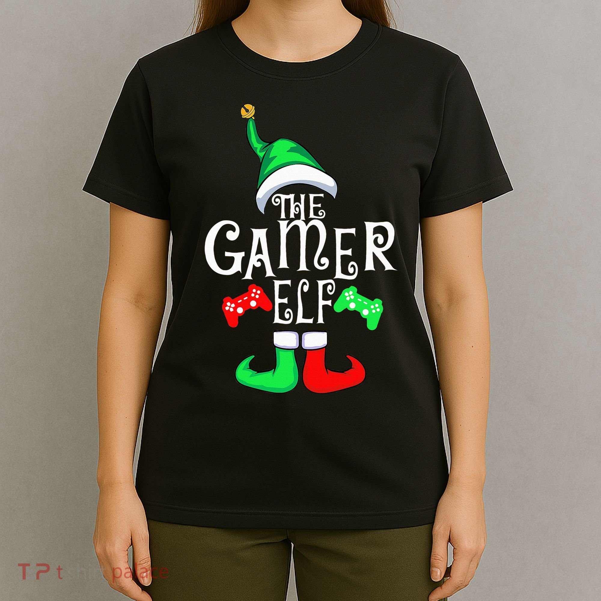 Gamer ELF Family Matching Christmas Xmas Gaming Gifts T-Shirt