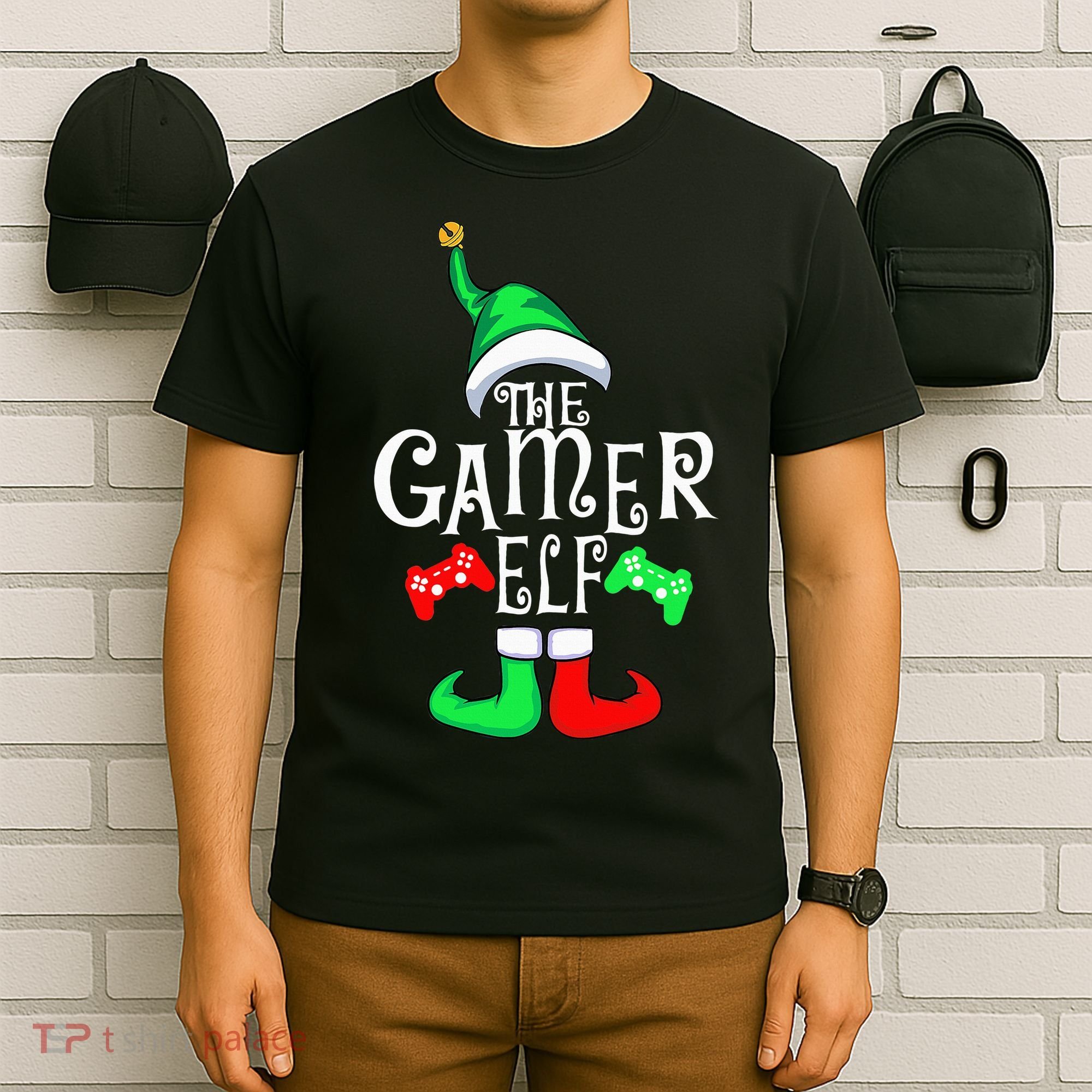 Gamer ELF Family Matching Christmas Xmas Gaming Gifts T-Shirt