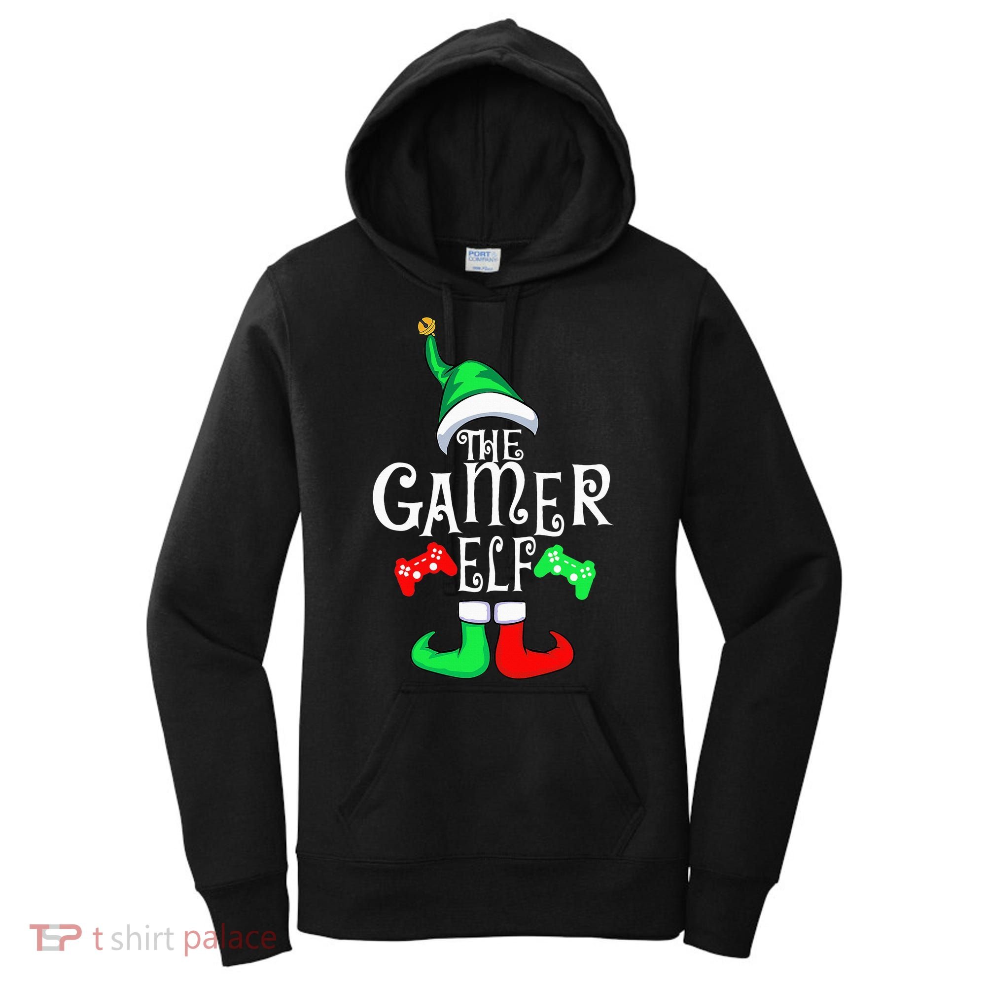 Gamer ELF Family Matching Christmas Xmas Gaming Gifts Women's Hoodie