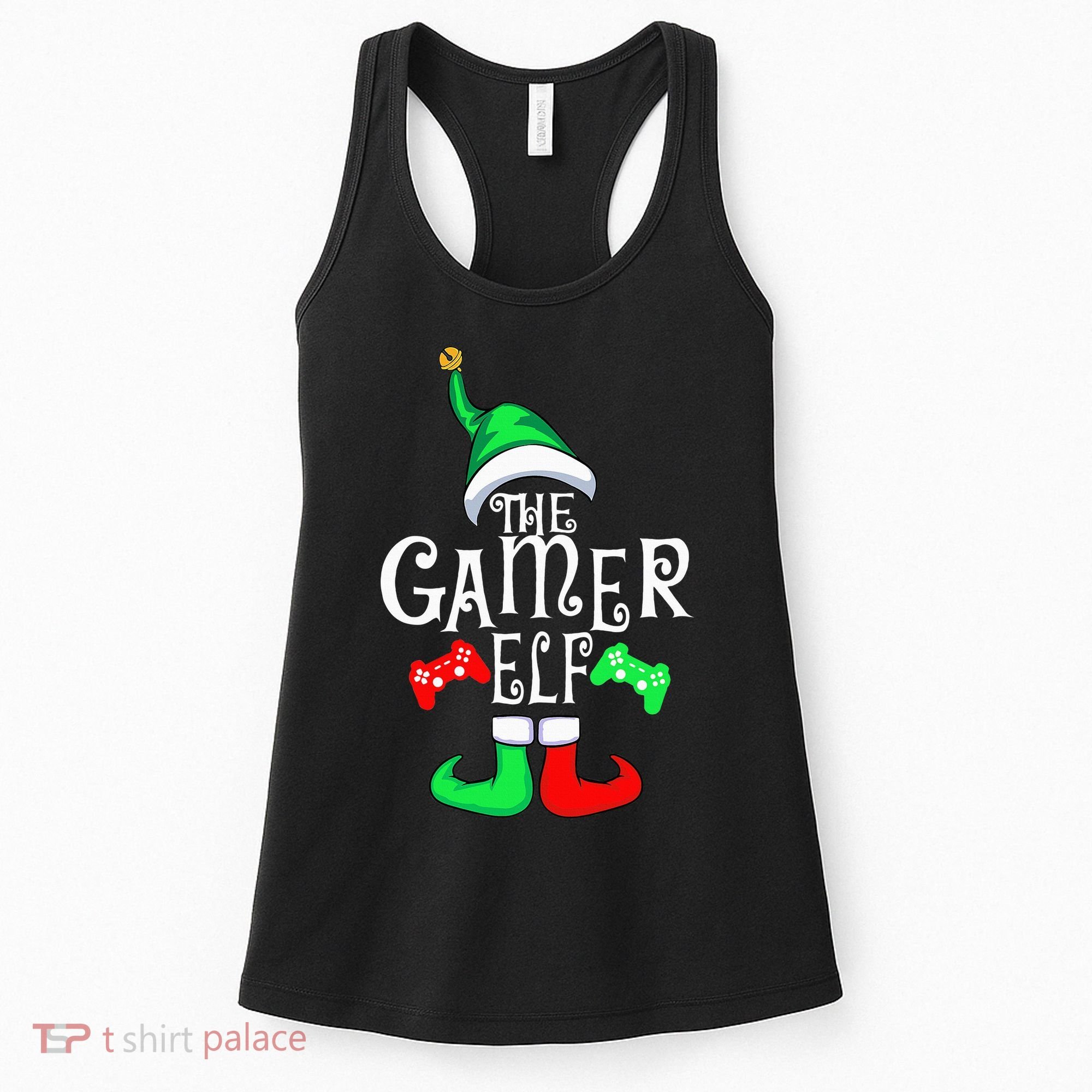 Gamer ELF Family Matching Christmas Xmas Gaming Gifts Women's Tank Top