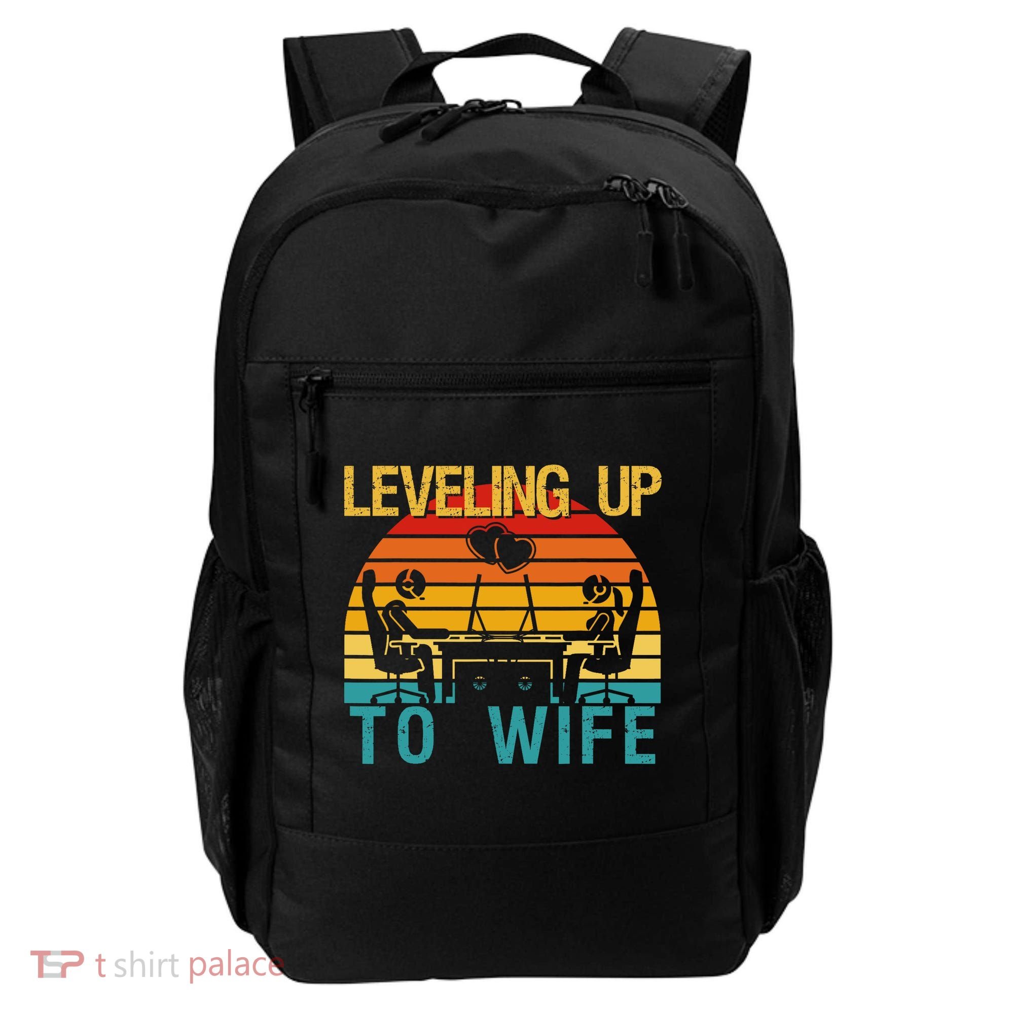 Gamer Engagement Future Mr & Mrs Leveling Up To Wife Backpack
