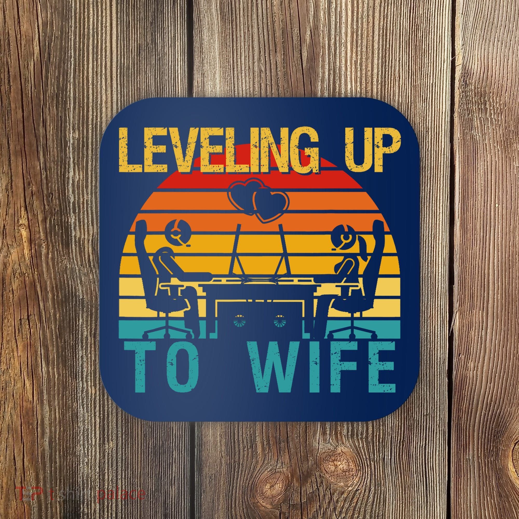 Gamer Engagement Future Mr & Mrs Leveling Up To Wife Coaster