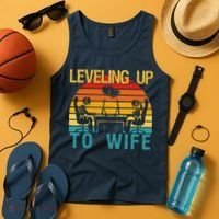 Gamer Engagement Future Mr & Mrs Leveling Up To Wife Tank Top thumb 4