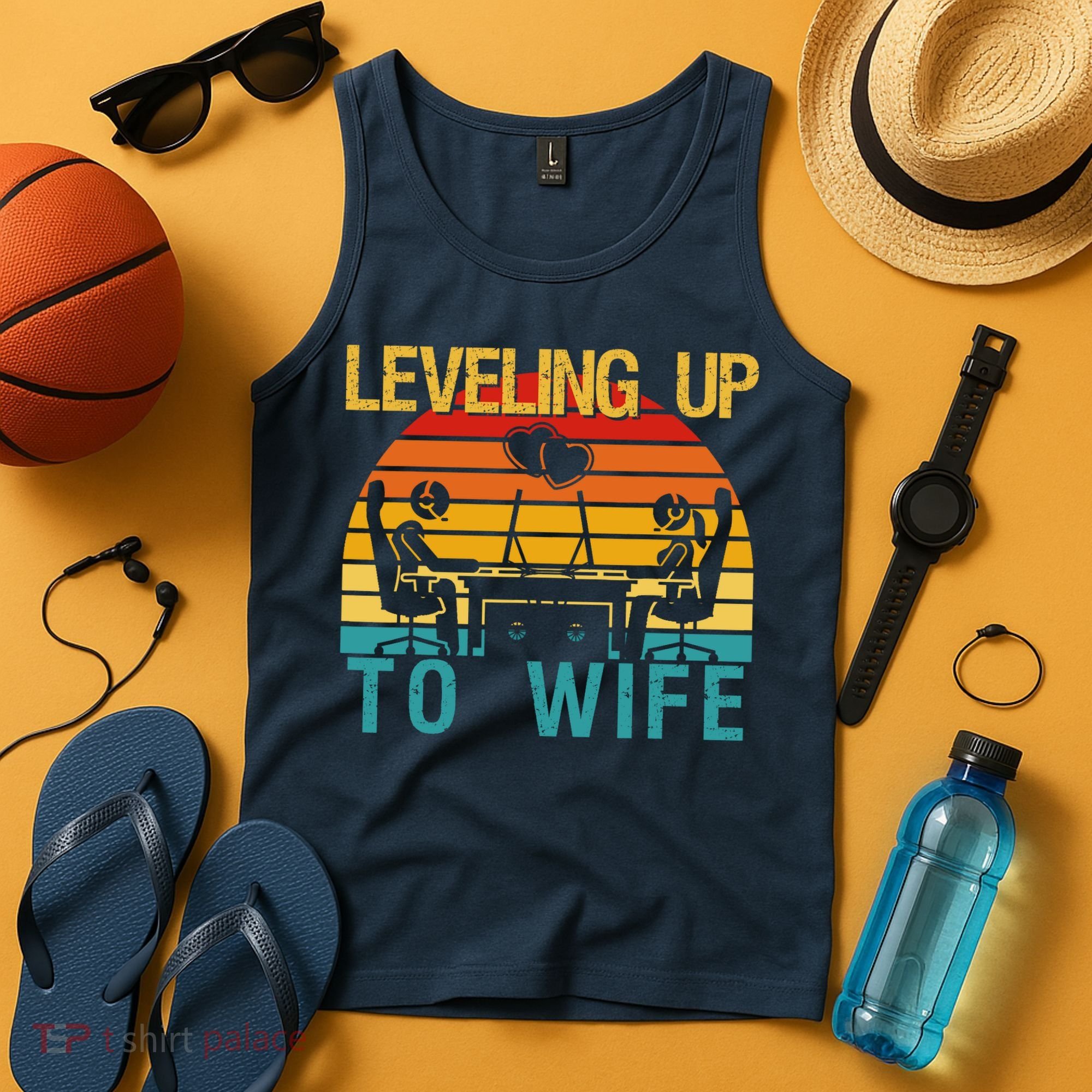 Gamer Engagement Future Mr & Mrs Leveling Up To Wife Tank Top