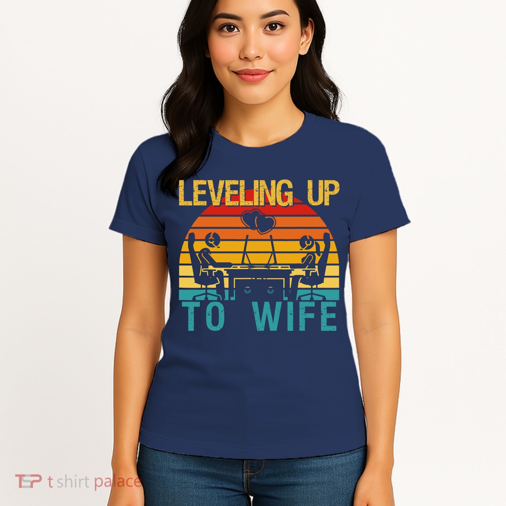 Gamer Engagement Future Mr & Mrs Leveling Up To Wife Women's T-Shirt